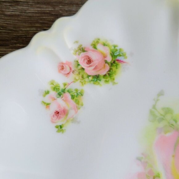 Vintage Mismatched Shabby Chic 2-Tiered Dessert Stand Hand-Painted Floral - Picture 15 of 16